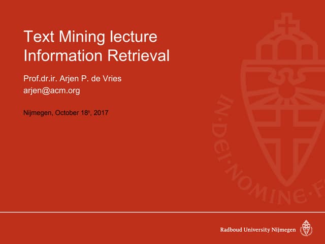 Information Retrieval intro TMM