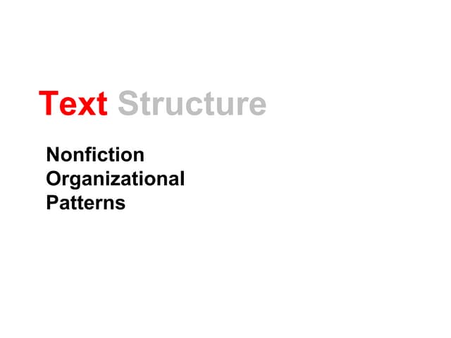Text structure ppt | PPT