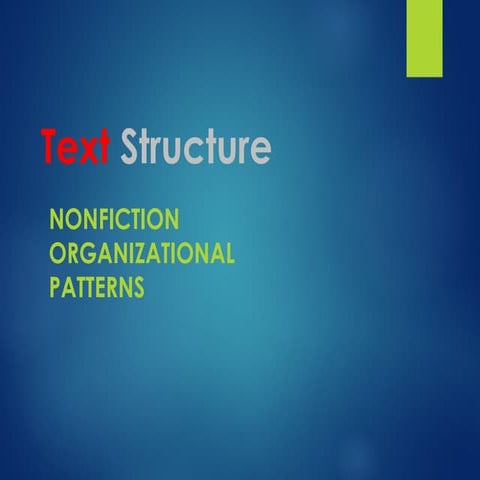 textstructure.ppt for english 7 and english 8 | PPT