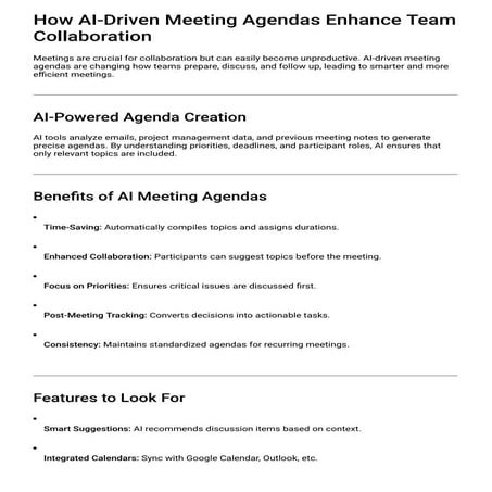 How AI-Driven Meeting Agendas Enhance Team Collaboration