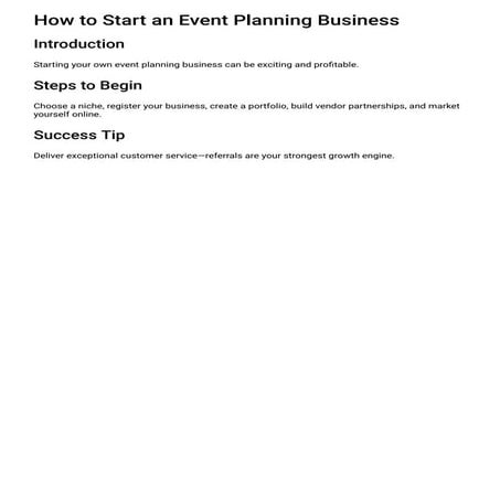 How to Start an Event Planning Business?