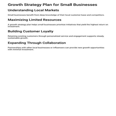 Growth Strategy Plan for Small Businesses