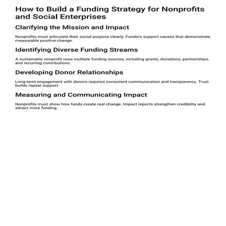 How to Build a Funding Strategy for Nonprofits and Social Enterprises