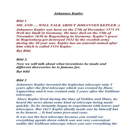 Text about scientists for the presentation