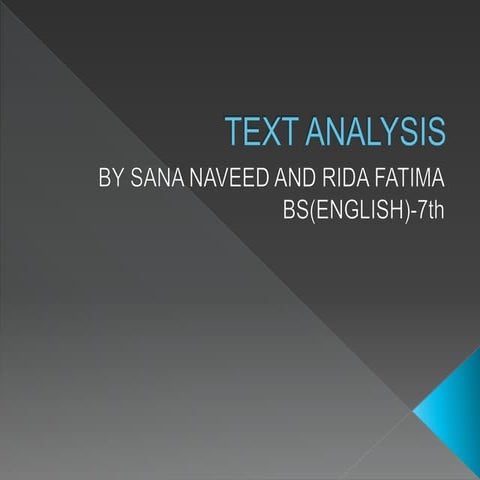 Text analysis