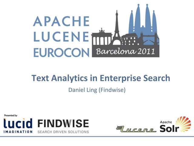 Text Analytics in Enterprise Search