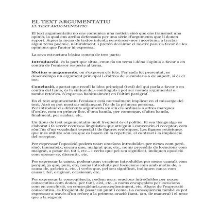 Text argumentatiu