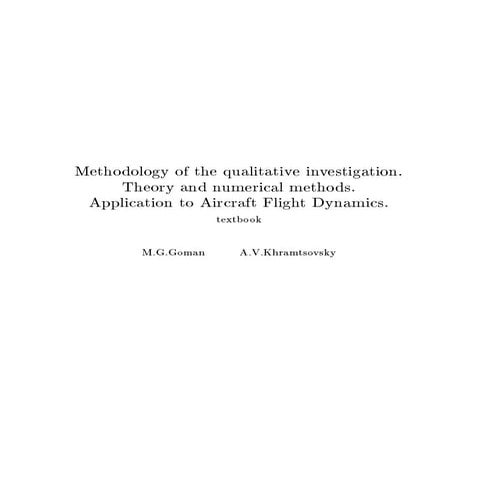 M.G.Goman and A.V.Khramtsovsky (1993) - Textbook for KRIT Toolbox users