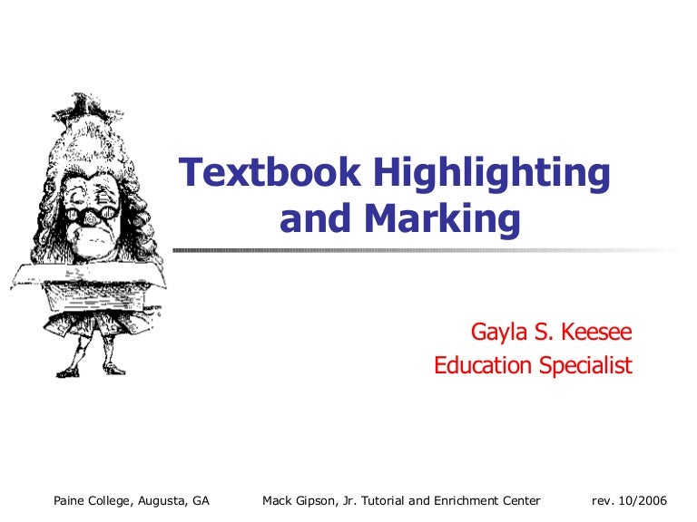 Textbook Highlighting and Marking