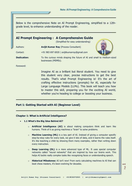Note Text book on AI Prompt Engineering ChatGPT