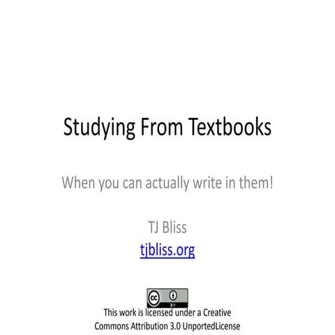 Textbook Study Strategies
