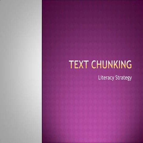 Text chunking