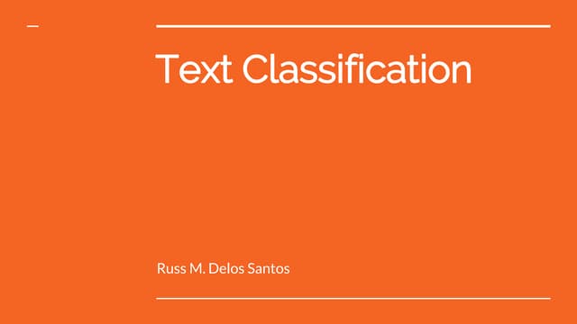 Text Classification