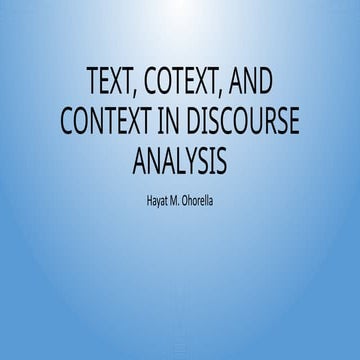 What is co text | PPTX