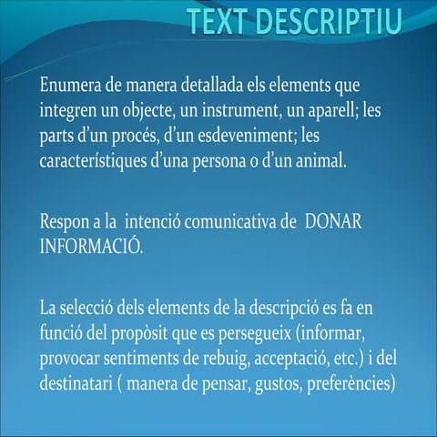 Text descriptiu