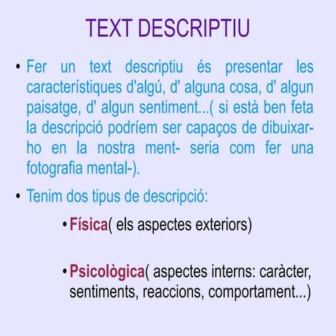 Text descriptiu