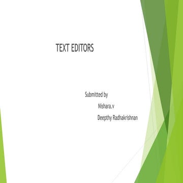 Text editors(ss)