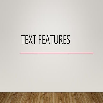 Text features pp