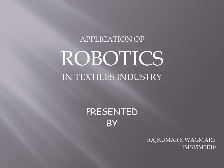 robotics in textile industry