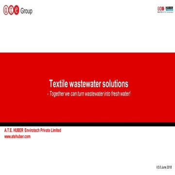 Textile wastewater solutions