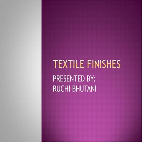 Textile finishes 