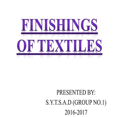 Dr B.M.N._ Textile finishes