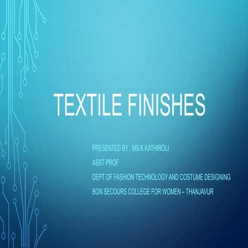 Textile finishes