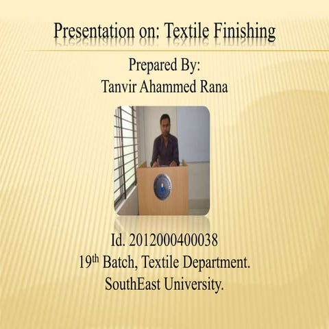 Textile finishing