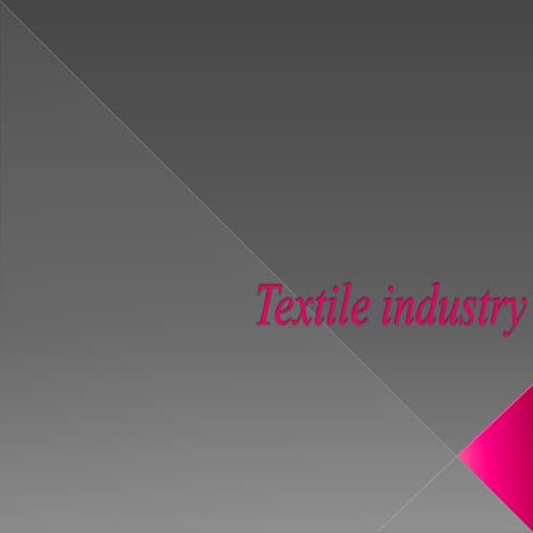 Textile industry ppt strategic management