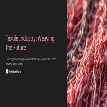 Textile Job Skills Update form TBD Jobs.