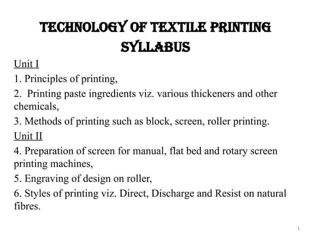 Textile Printing introduction and style, methods | PPTX