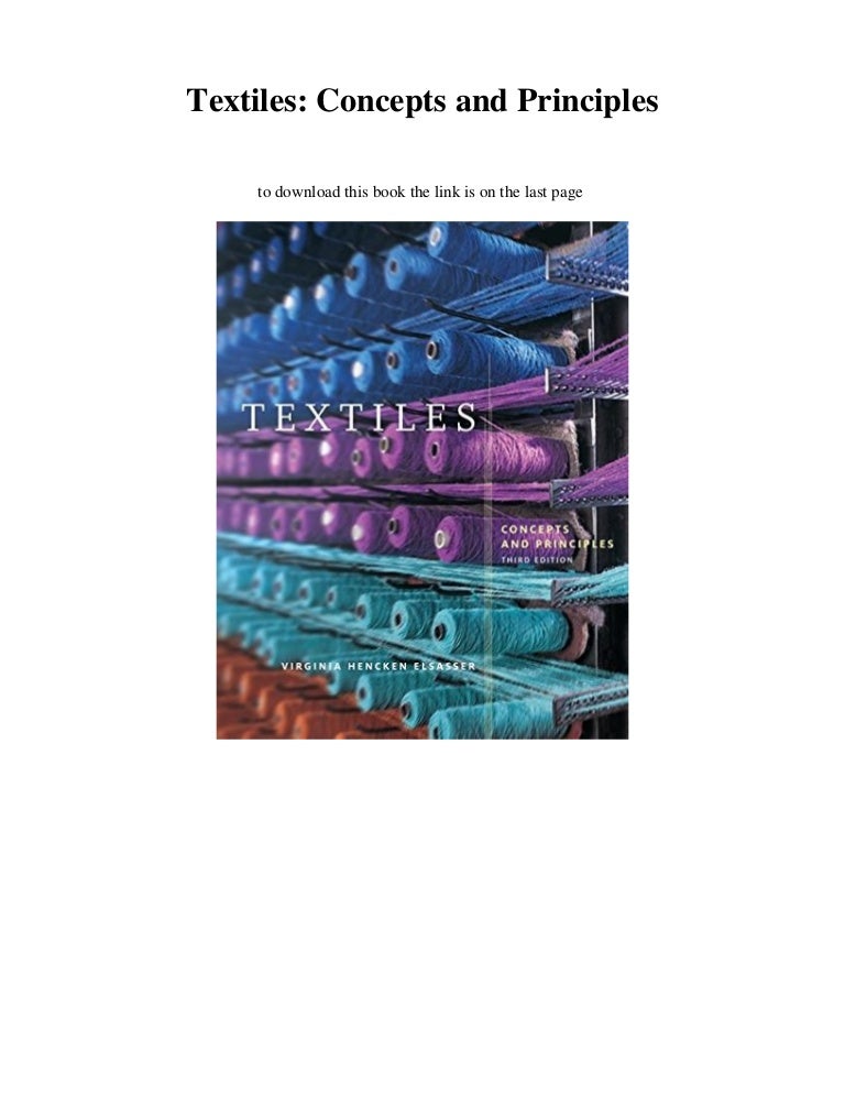 [NEW] PDF Textiles Concepts and Principles