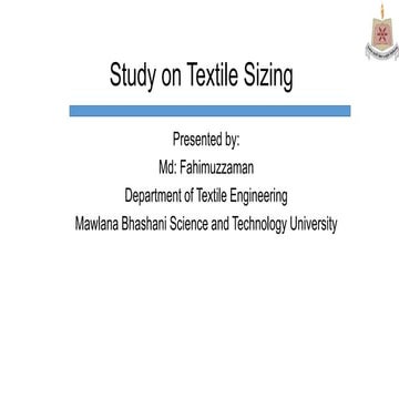 Sizing in textile industry