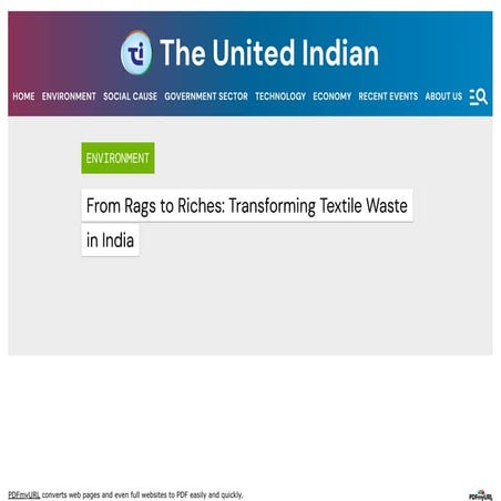 Textile Waste In India | Textile Waste Management