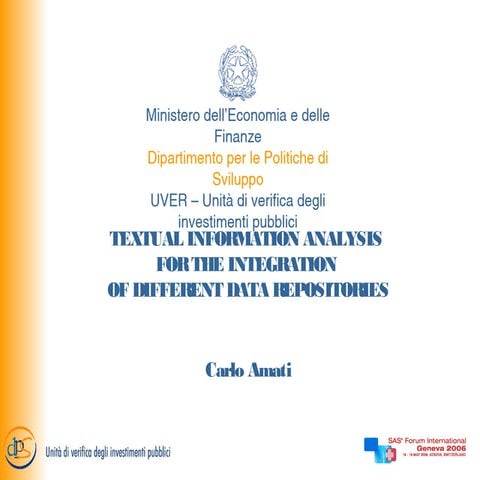 Textual information analysis for the integration of different data repositories