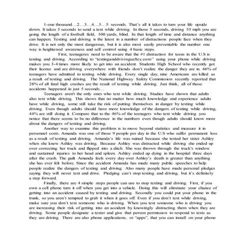 Texting and Driving | PDF