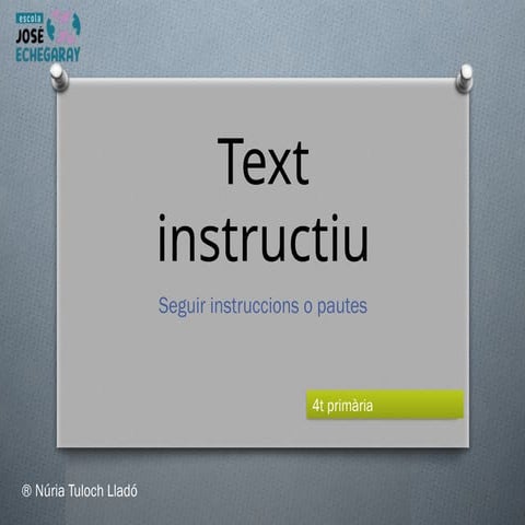 Text instructiu: seguir passos | DOC