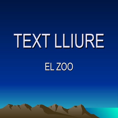 Text lliure el zoo+original