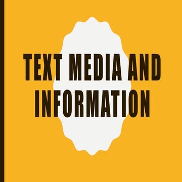 Text media and information