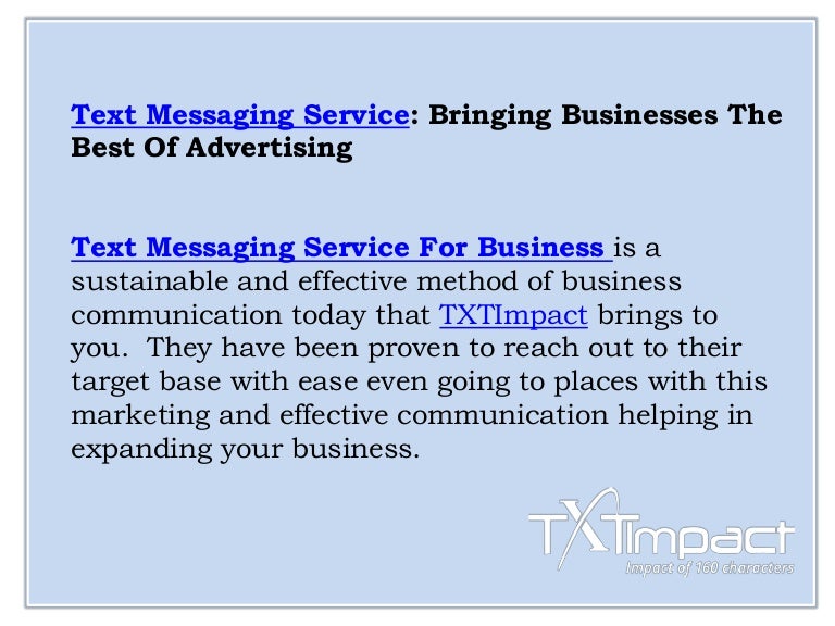 Text Messaging Service For Business