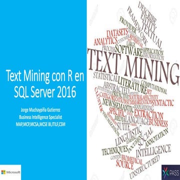 Text Mining con R en SQL Server 2016