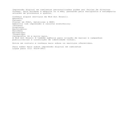 Impressão Digital em Camisetas