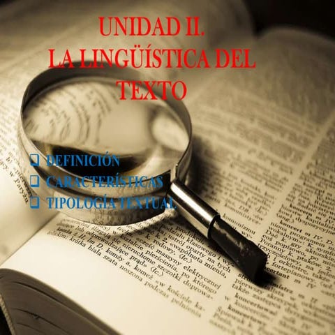Texto definición, caracter. tipología