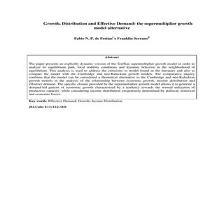 Growth, distribution and effective ...