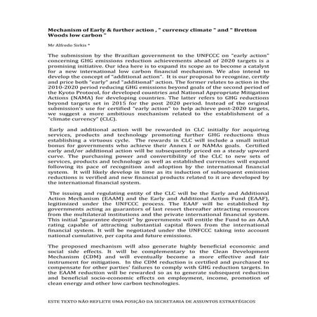 Mechanism of Early & further action, "currency climate" and "Bretton Woods lo...