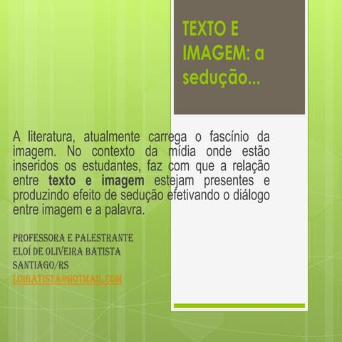 Texto e imagem | PPTX