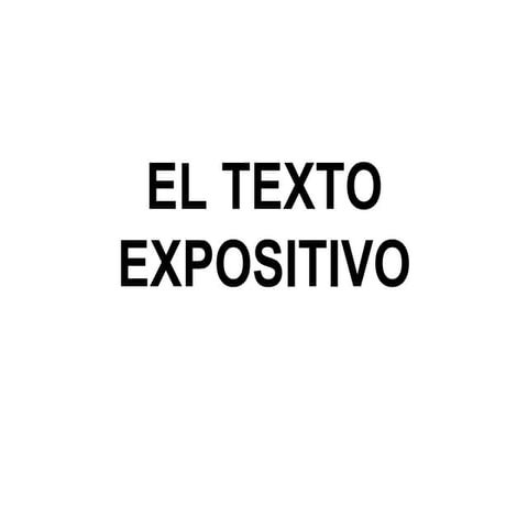 Texto expositivo