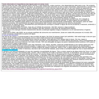 Texto informativo ''agua