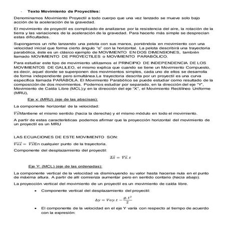 Movimiento de proyectiles