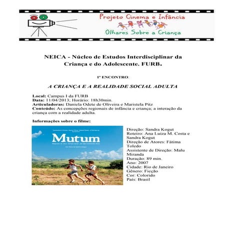 TEXTO NORTEADOR 1º ENCONTRO